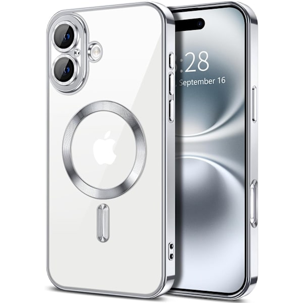 Compatible with iPhone 17 - Metal Material, Magnetic Design, Thin and Light - Silver silver