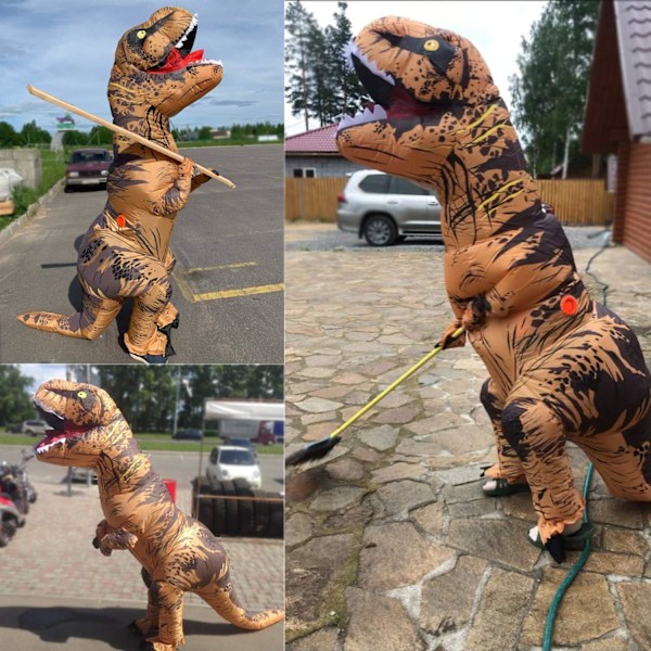 (Pääsiäisen Erikoistarjous) Korkealaatuinen Puhallettava Asu Aikuisille Puhallettava Dinosaurusasut T rex Asu Aikuisille