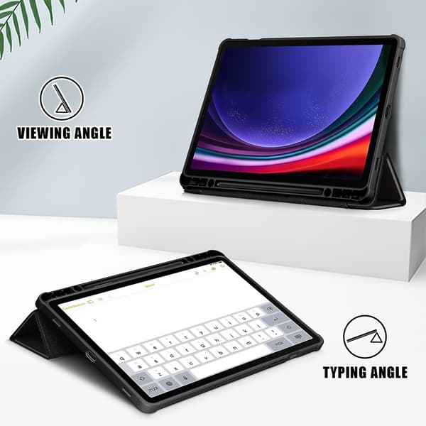 3-fold Smart Læder Etui Kompatibelt med Samsung Galaxy Tab S9