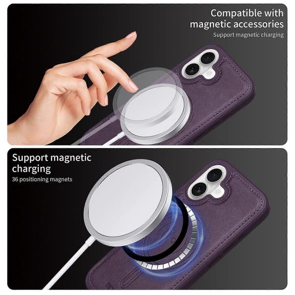 Kompatibel med iPhone 16 Mobilskal - lingling} Multicolor Purple