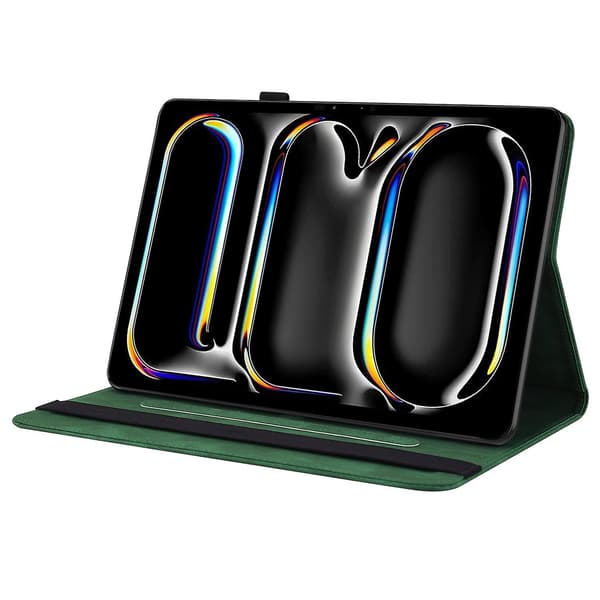 Präglat läderfodral kompatibelt med iPad Pro 11 2024 Green