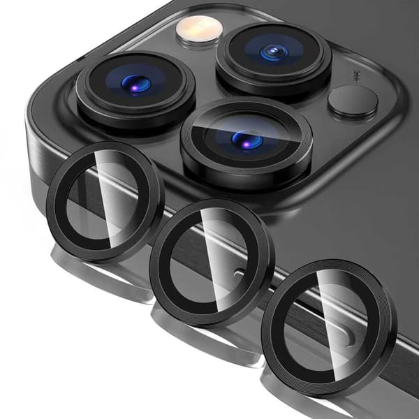 Compatible with iPhone 14 Pro/Pro Max Camera Lens Protector Black black black