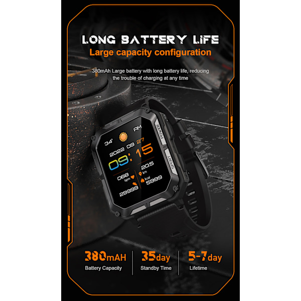 Laadukas uusi New C20pro Bluetooth-puhelutoiminnolla varustettu älykello, ulkokäyttöön, kolminkertainen suojaus, urheiluun