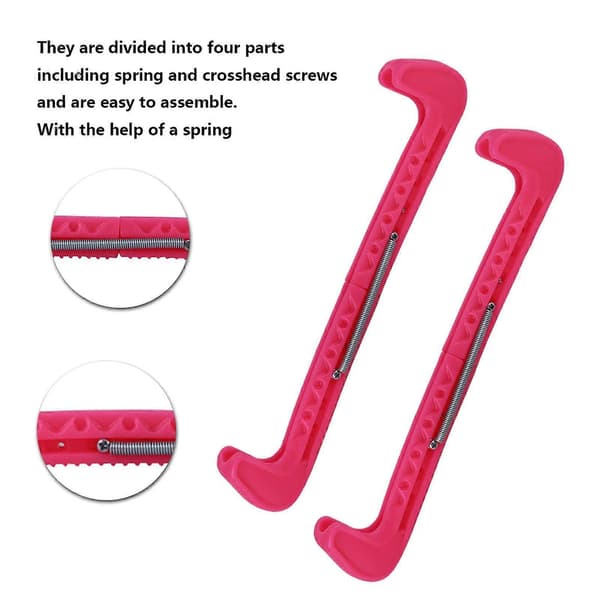 Ice Hockey Skate Guards - Adjustable Skate Guards, 2-Pack (Pink)