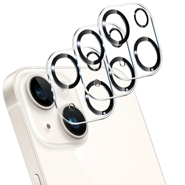 Högkvalitativt nytt [3-pack] iPhone 14 linsskydd i härdat glas - Kameraskydd, reptåligt