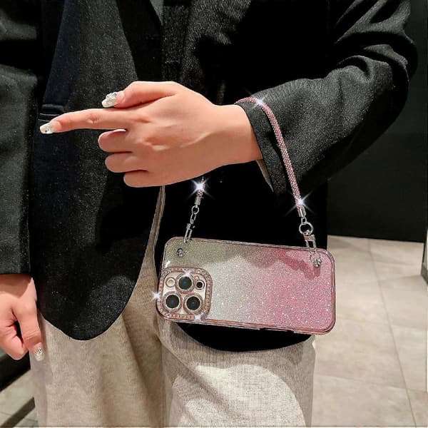 Kompatibel med iPhone 16 Pro Max Mobilskal - lingling} Multicolor Rose Pink