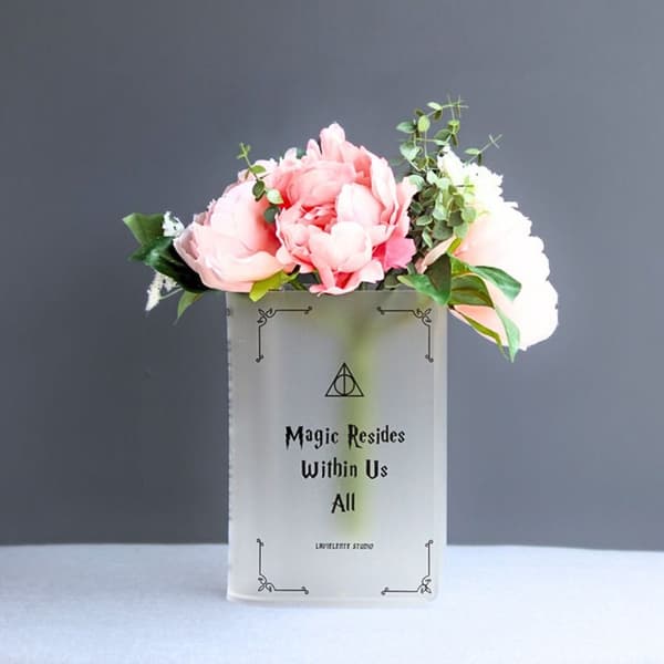 Ny Akryl bog vase Bogstøtte Vase AA A A