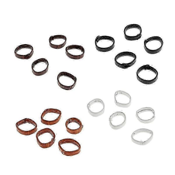 5 Stk. PU Læder Loop Urrem Holder Erstatningsring Urrem Holder-lingling} Black 22mm