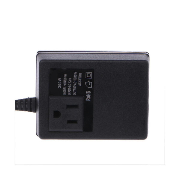 200W AC 220V til 110V Nedtransformator Konverterings Rejseadapter EU-stik