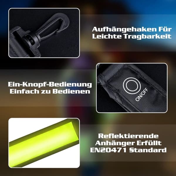 LED Blinkande Ljus Reflexväska Hängen, Säkerhetsljus, Reflexer för Barn (4 st)