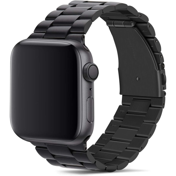 Armband i rostfritt stål ersättningsarmband av metall som är kompatibelt med Apple Watch