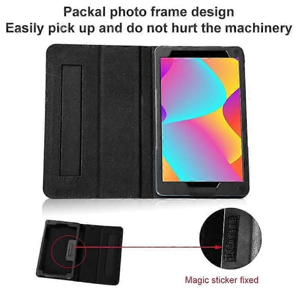 Läderfodral med litchi-textur kompatibelt med TCL Tab 8