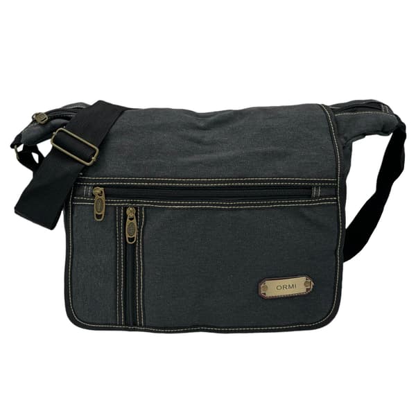 Ny medium canvas skulderveske svart Black one size