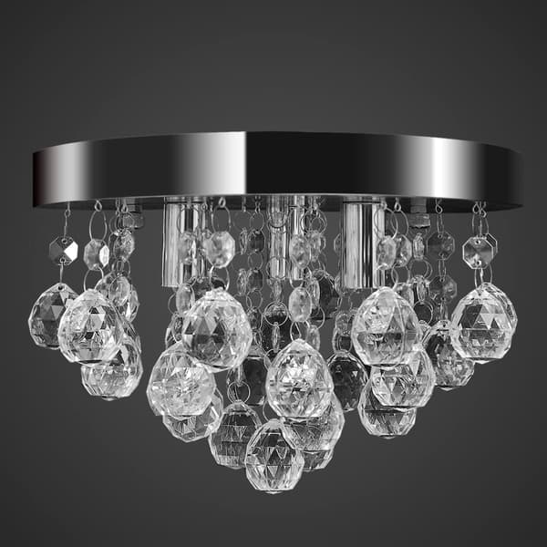 Lysekrone krystall og krom Transparent transparent