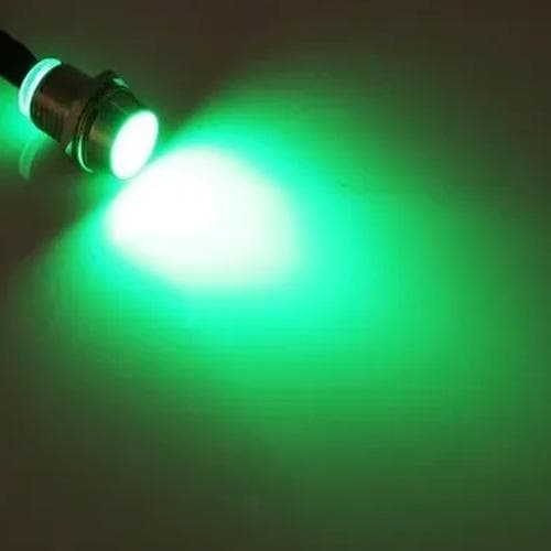 8 mm grønne LED-lamper til panelmontering 4-pak kontrollys Grön green