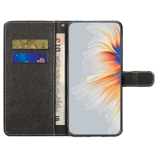 Compatible with Samsung Galaxy A56 5G Case Pattern Print PU Leather Wallet Phone Case Cross Texture Multicolor Multicolor Leopard