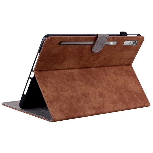 Læder Tablet Case Kompatibel med Lenovo Tab P12 Brown