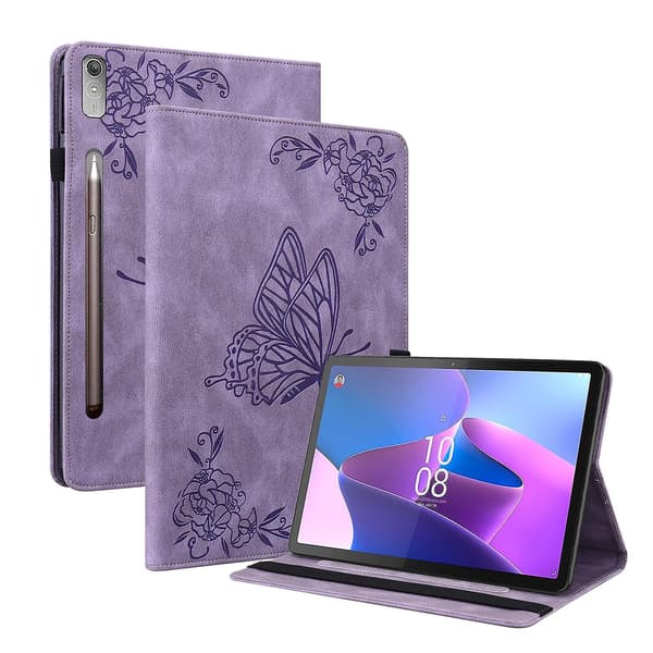 Læder Tablet Case Kompatibel med Lenovo Tab P12 Purple