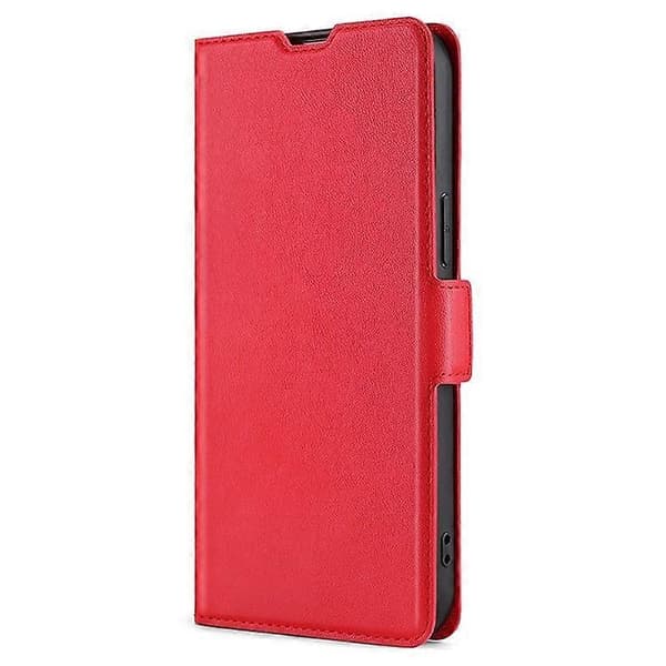 Compatible with iPhone 16e Case Card Holder PU Leather Phone Cover - Black Multicolor Multicolor Red