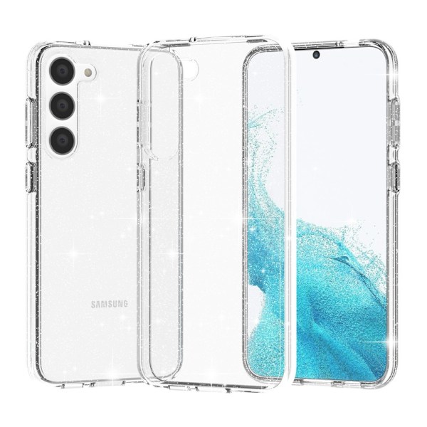Laadukas uuden tyylin Samsung Galaxy S23 Plus Skal Glitter Hybrid Läpinäkyvä 35