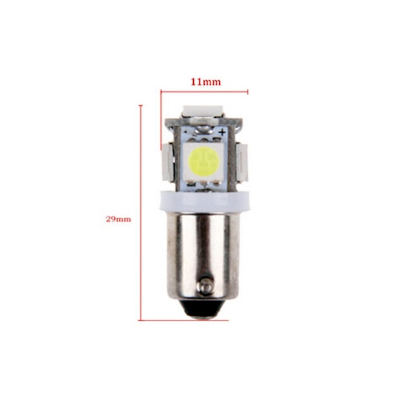 LED med 5 st SMD5050-chip 2-pack T4W styling Silver Silver Blåa 2-pack