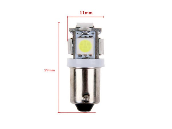 LED med 5 stk. SMD5050 chip 2-pakning T4W styling Sølv Silver Gröna 2-pack