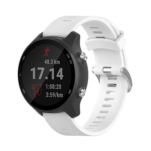 Högkvalitativt nytt klockarmband för Garmin Forerunner 245 Silikon Garmin Forerunner 245 Vit Vit 20 mm