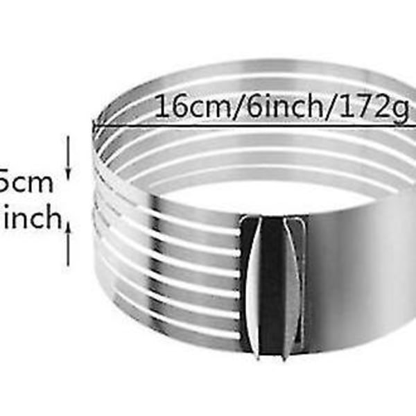 Justerbar 16 cm tårtdelare - rostfritt stål lönnform