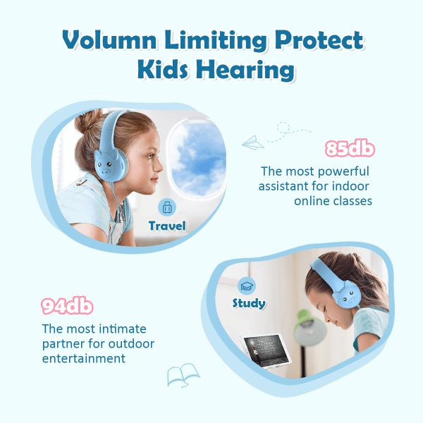 S31 headset hörlurar online klass lärande barn hörlurar flickor söta DIY trådbundna headset hörlurar headset(Blå)