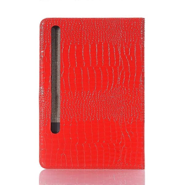 Krokodil Läderfodral Red Samsung Galaxy Tab S9 FE
