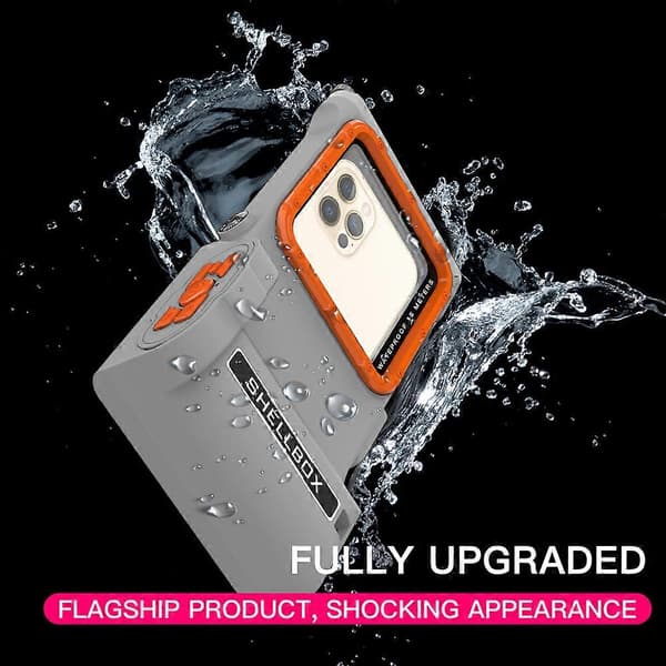 Waterproof case compatible with iPhone 14 Pro Max / 13 Pro Max / X / XR / XS Max underwater phone case with Bluetooth camera module