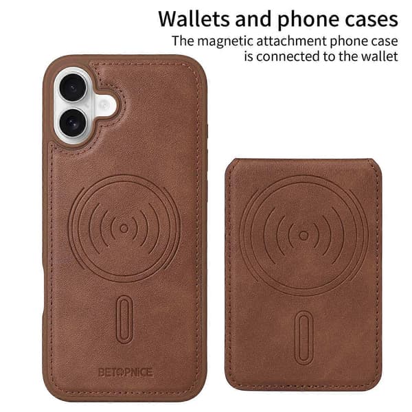 Kompatibel med iPhone 16 Plus telefondeksel - lingling} Multicolor Brown
