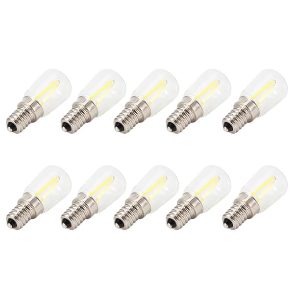 10 stk. Mini Dæmpbar E14 LED-pære 1.5W AC 110V til Lysekrone Lysholder