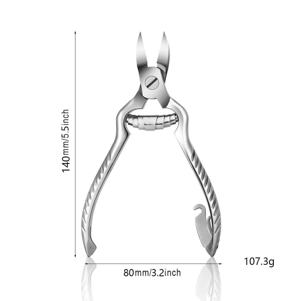 Nagelförband Nagelklippare Nageltång för starka naglar Precisionsnagelsax 14 cm
