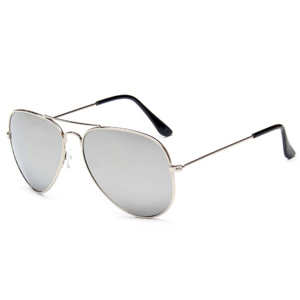 Högkvalitativa nya Pilot Silver Mirror glasögon silver