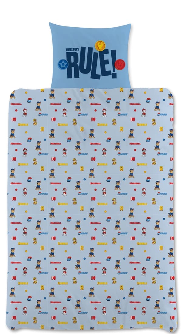 Paw Patrol Bäddset Junior Blå 120x160cm multifärg multicolor