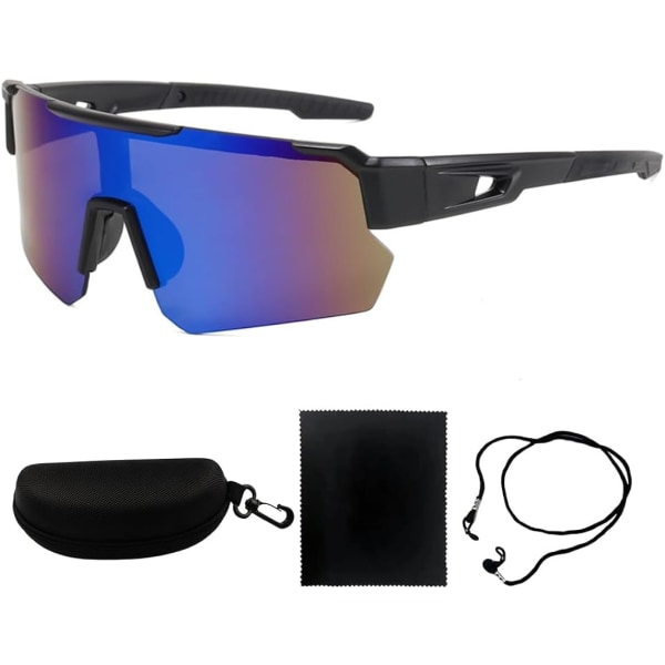 Polariserade cykelsolglasögon för män kvinnor, UV400 skyddsram Sportglasögon för barn baseball fotboll, cykling