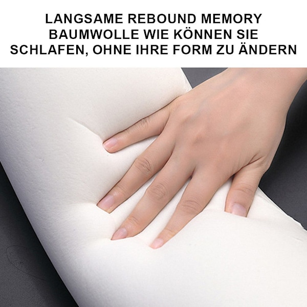 Schlafkissen Bequeme Nackenrolle Premium Kissen rund aus Memory Foam Flocken