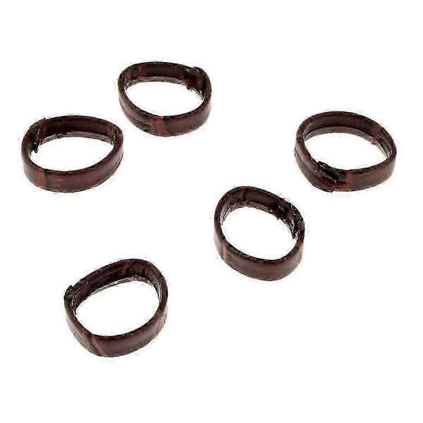 5 Stk. PU Læder Loop Urrem Holder Erstatningsring Urrem Holder-lingling} Dark Brown 20mm