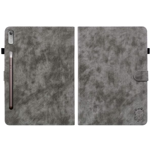 Læder Tablet Case Kompatibel med Lenovo Tab P12 Grey