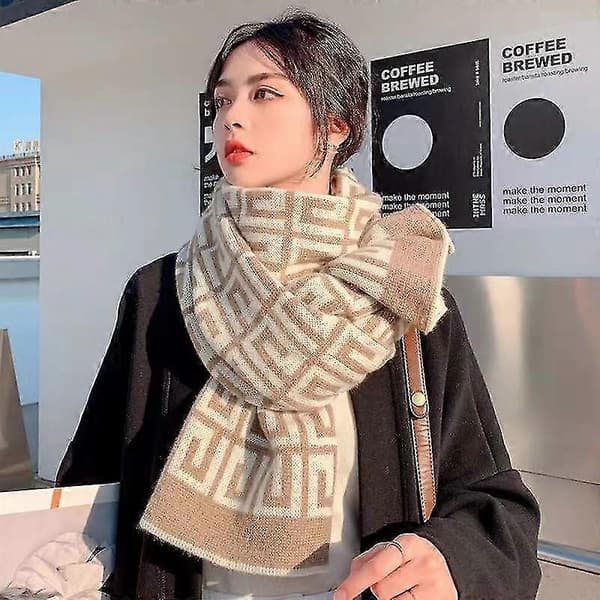 Cashmere dame efterår vinter tørklæde tæppe wrap sjal stole varm blød-lingling} Grey