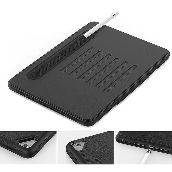 Läderfodral Kompatibelt med iPad 10.2 & 10.2 (2020) Black