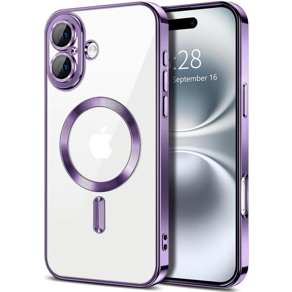 Compatible with iPhone 17 - Metal Material, Magnetic Design, Thin and Light - Purple purple