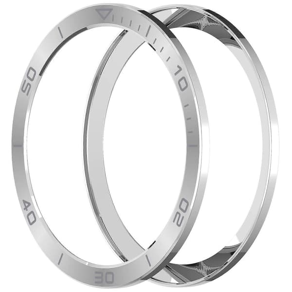 Kompatibel med Garmin Fenix 8 51mm AMOLED Version Metallram Skraptålig Skyddsring-lingling} Multicolor Silver+Grey