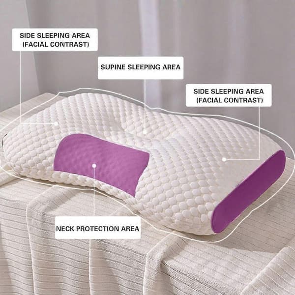 Ortopedisk cervical pute, 48x74cm, ergonomisk støtte, vaskbart materiale