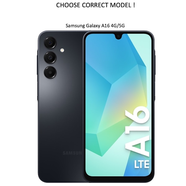 Högkvalitativt nytt Samsung Galaxy A16 skal korthållare mobiltelefonfodral fack - Transparent Transparent SAMSUNG A16