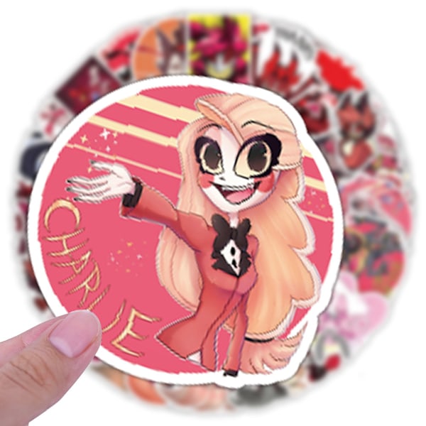 Laadukkaat uudet 50 kpl Hazbin Hotel -tarrat Angel Dust Alastor Vinyyli Vedenpitävät Sarjakuva-aiheiset tarrat 50PCS