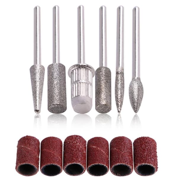 6 stk Drillbits - Bits til elektrisk fil - Sandingband Silver silver