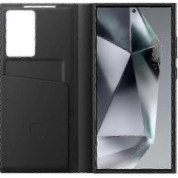 Kompatibel med Galaxy S24 Ultra Smart View Wallet Case i sort