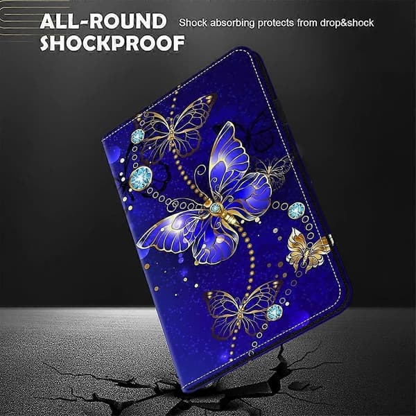Målat Läderfodral Kompatibelt med Samsung Galaxy Tab S9+ / S9 FE+
